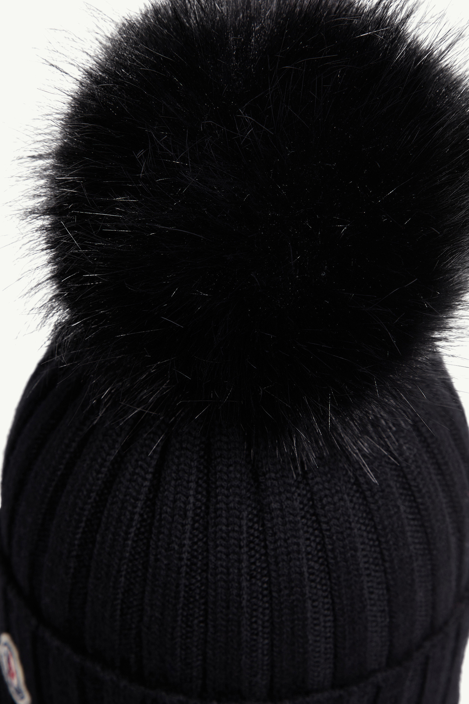 Wool Beanie with Faux Fur Pom Pom - 5