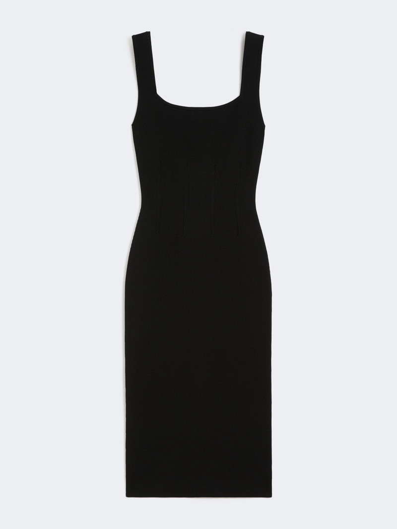 SABBIA Full Milano-knit midi dress - BLACK 1