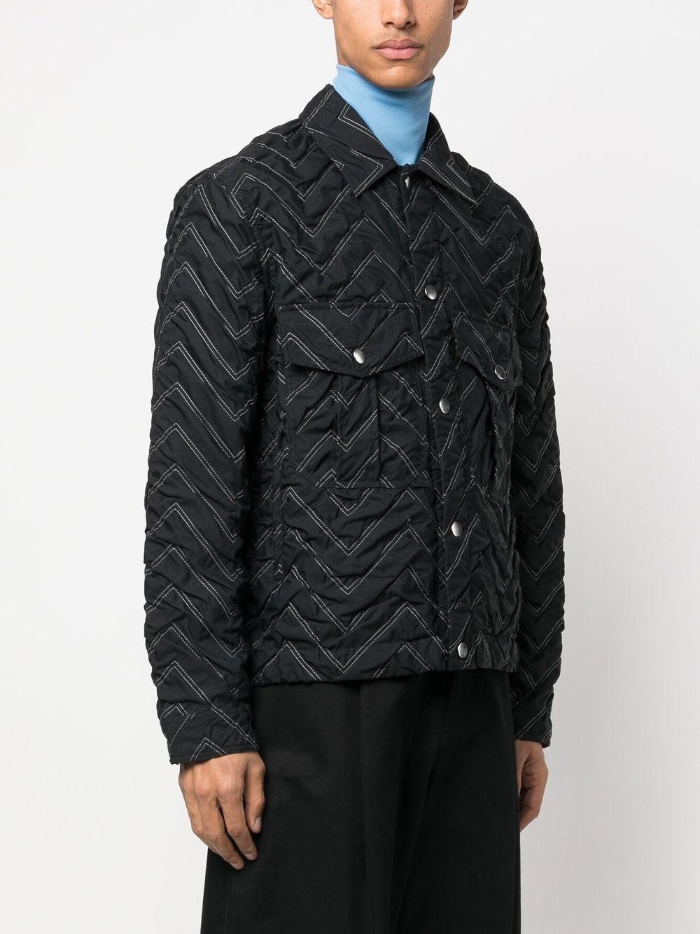 zig-zag quilted lightweight jacket - 3