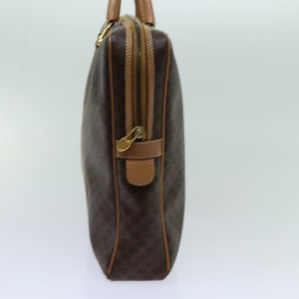 CELINE Macadam Canvas Hand Bag Pvc Brown - 5