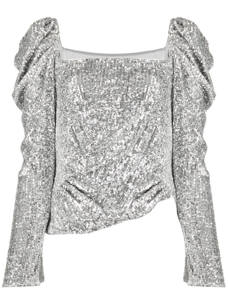 Allura Hammered sequin-embellished blouse 1