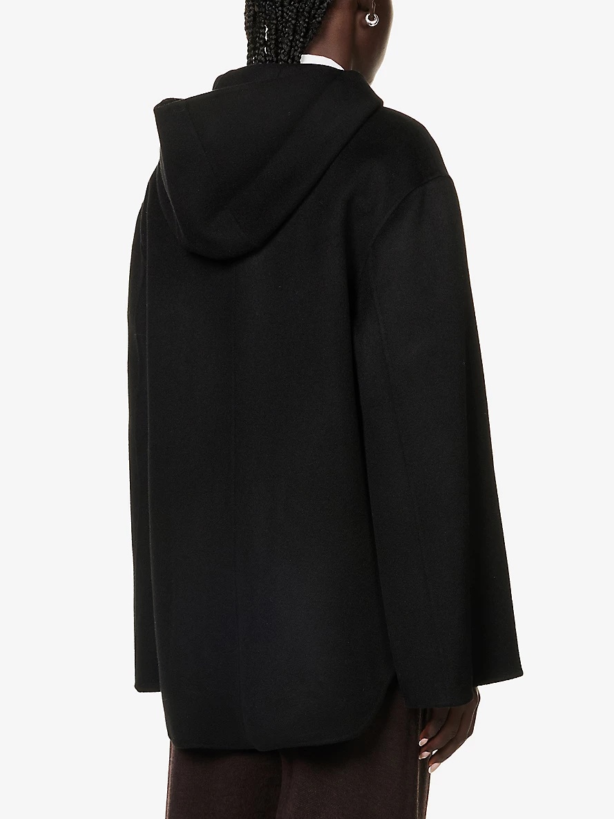 Simone hooded wool-blend coat - 4