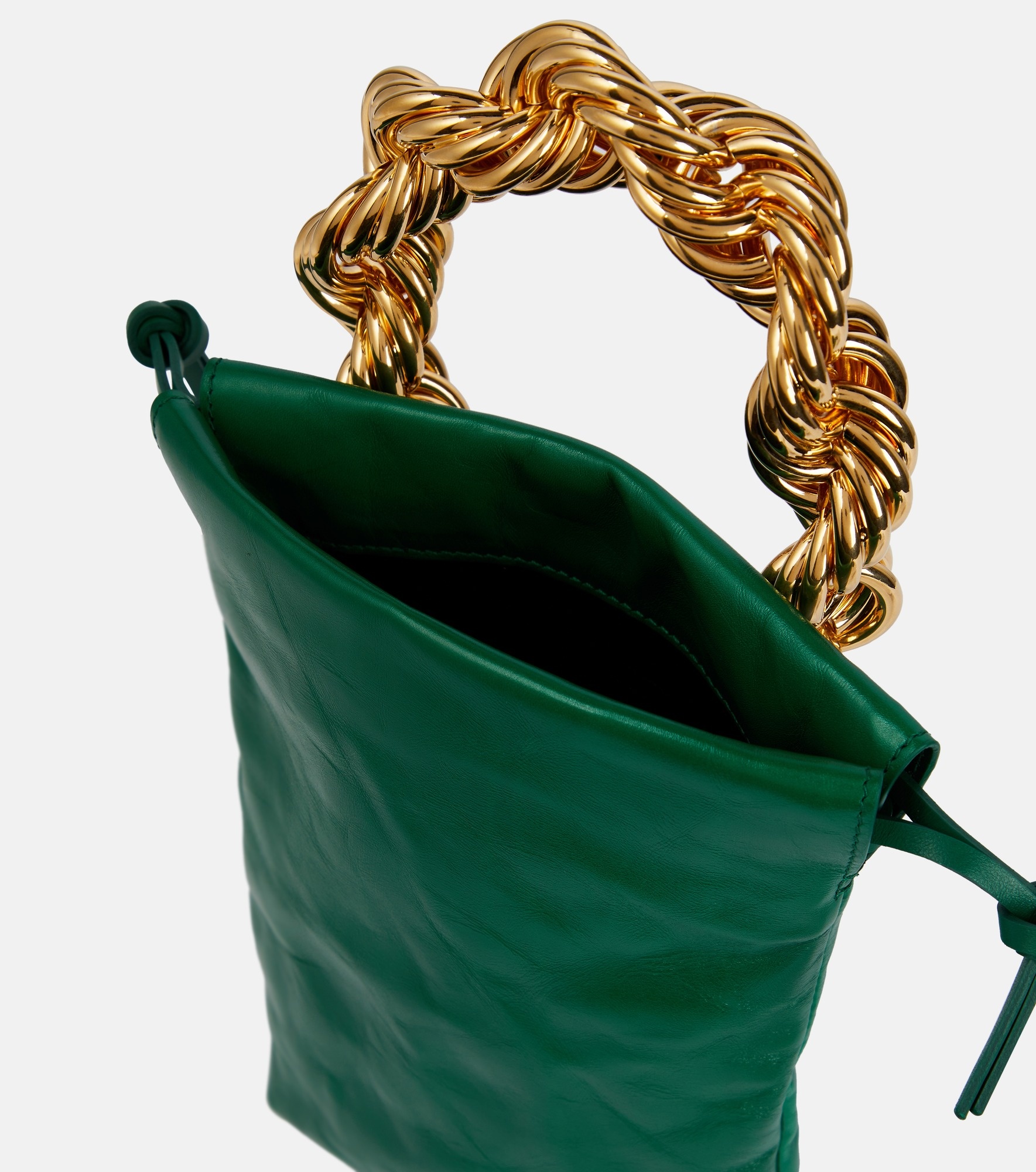 Small leather tote bag - 3