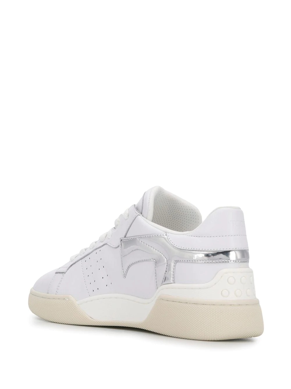 mirror-effect leather sneakers - 3