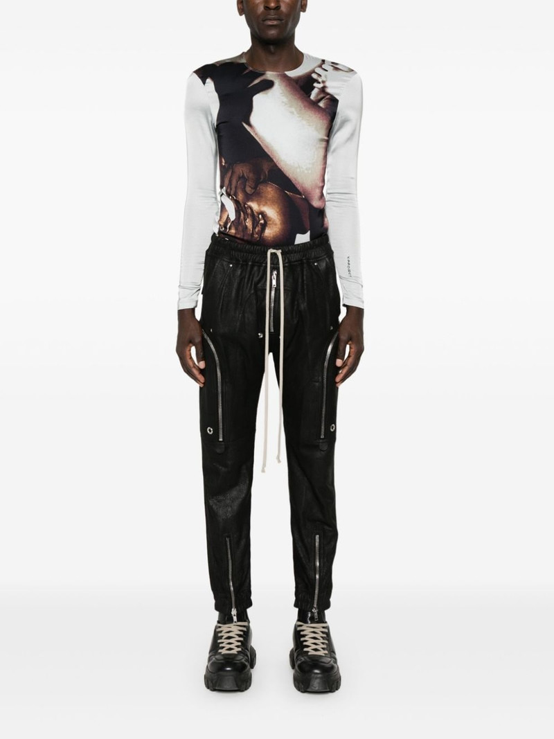 Rick Owens Bauhaus leather cargo trousers outlook