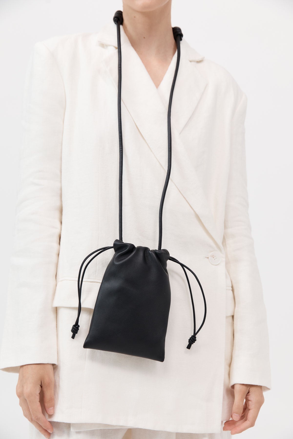 Soft Drawstring Pouch - Black - 4