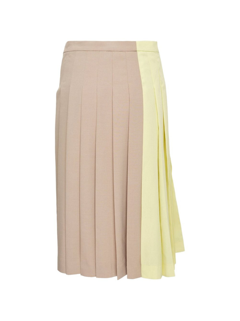 pushBUTTON pleated colourblock midi skirt outlook