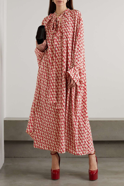 Valentino Toile Iconographe printed silk crepe de chine midi dress outlook