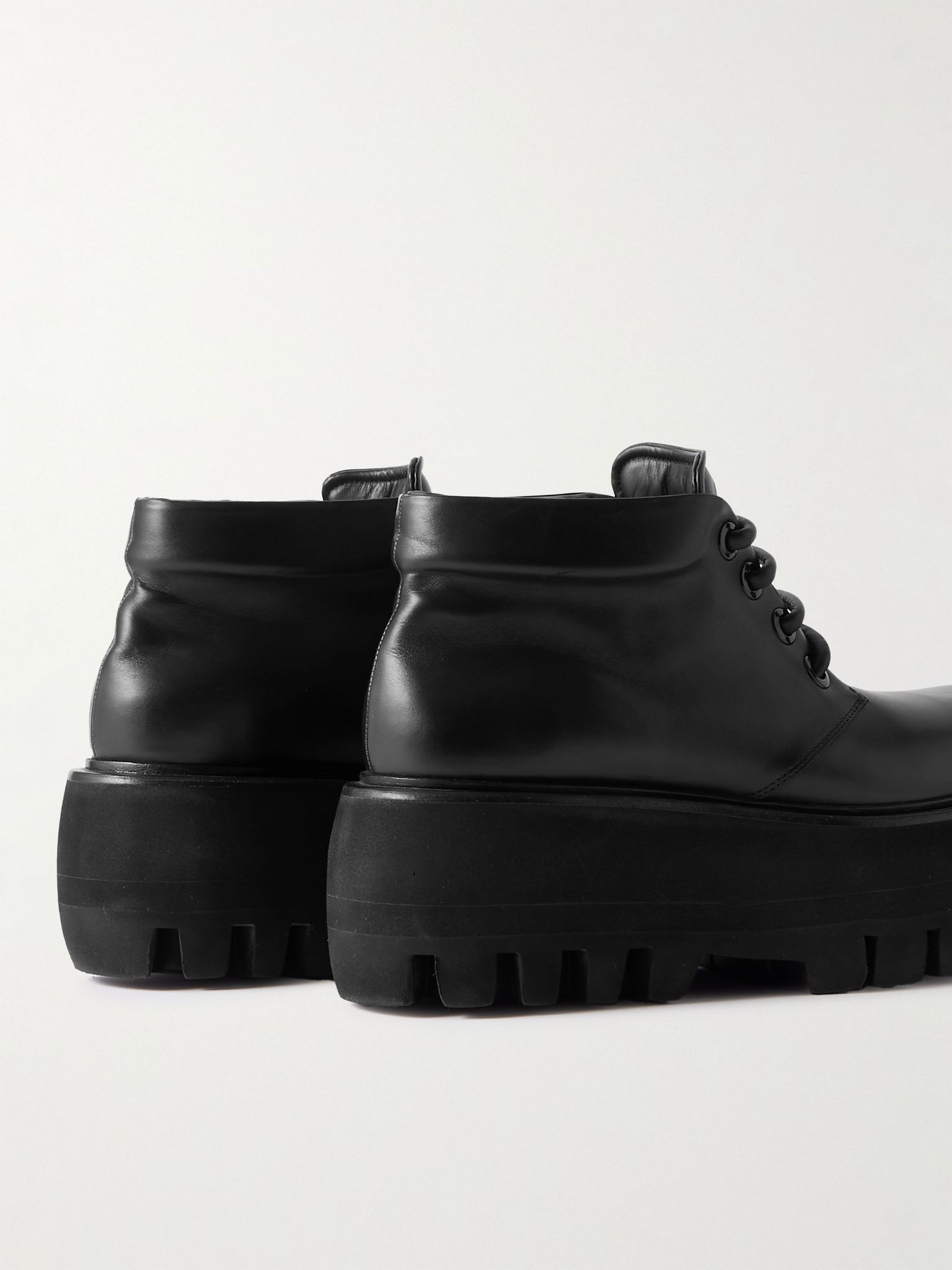 Leather Ankle Boots Black - 5