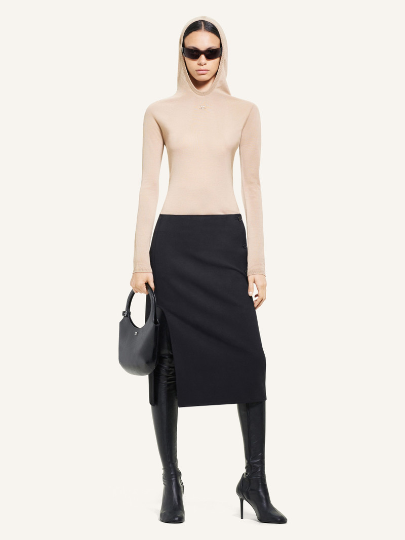 courrèges LIGHT KNIT HOODIE outlook