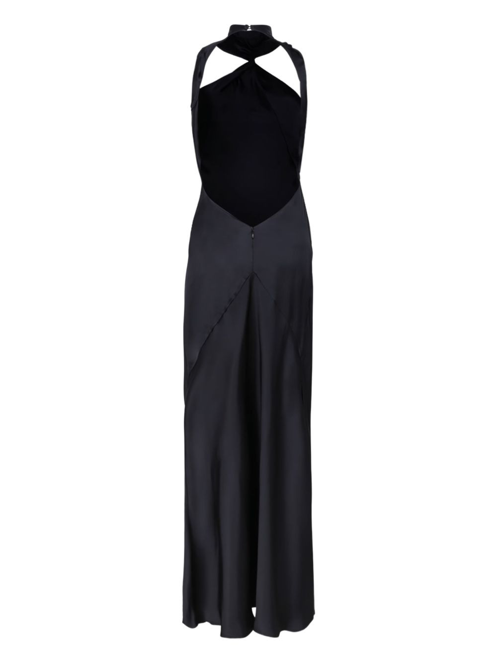 high-neck twisted maxi dress - 2