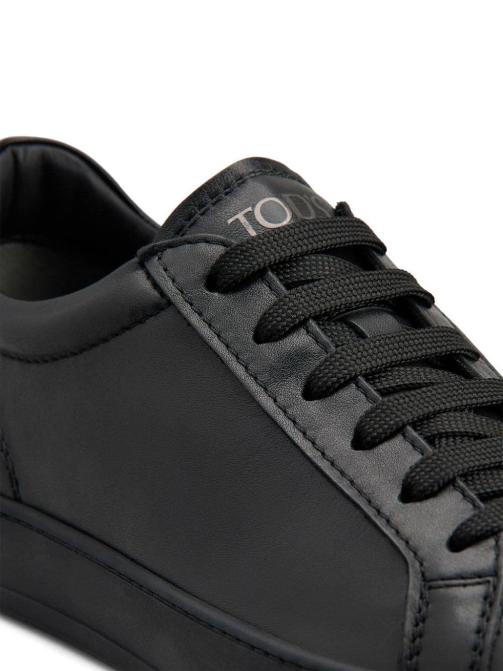 low-top leather sneakers - 5