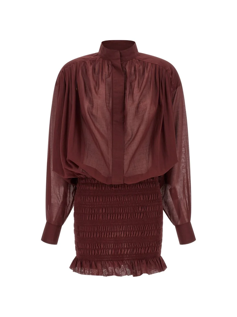Rania smocked ruffled mini dress - 1
