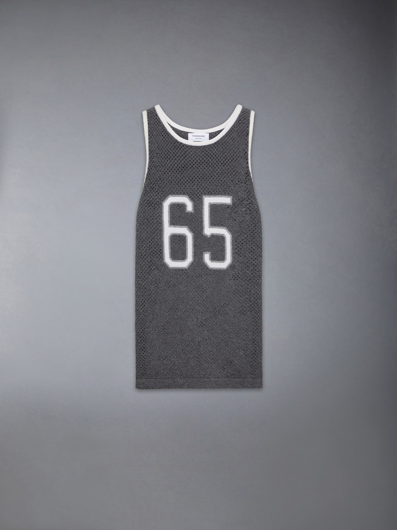 INTARSIA CASHMERE MESH BASKETBALL JERSEY 1