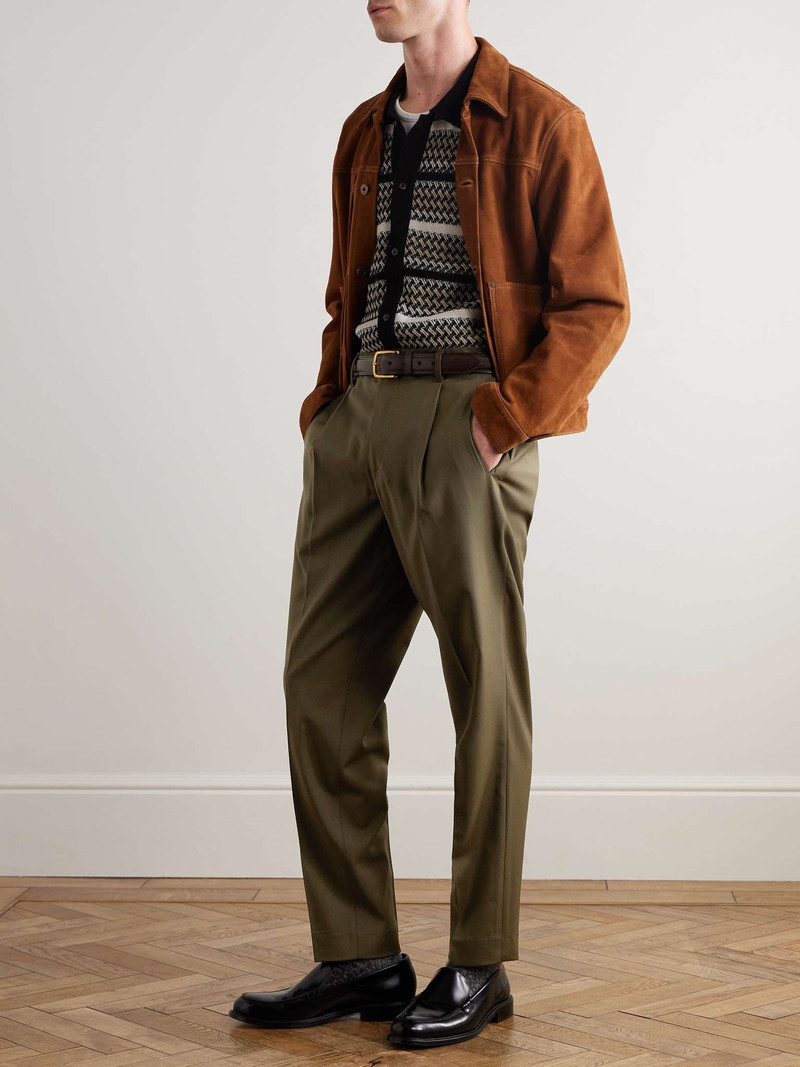 BARENA Masco Slim-Fit Straight-Leg Pleated Virgin Wool Trousers outlook