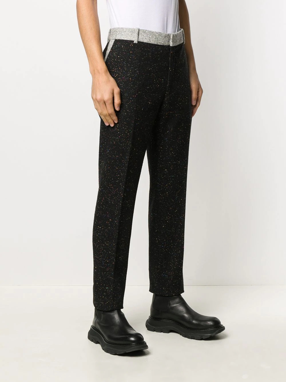 Donegal tweed tailored trousers - 3