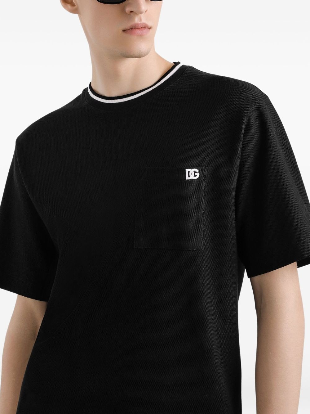 logo-embroidered cotton t-shirt - 4
