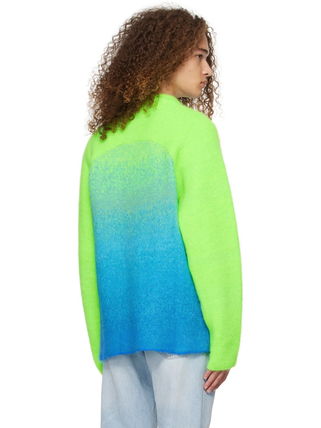 Green Gradient Rainbow Sweater - 3