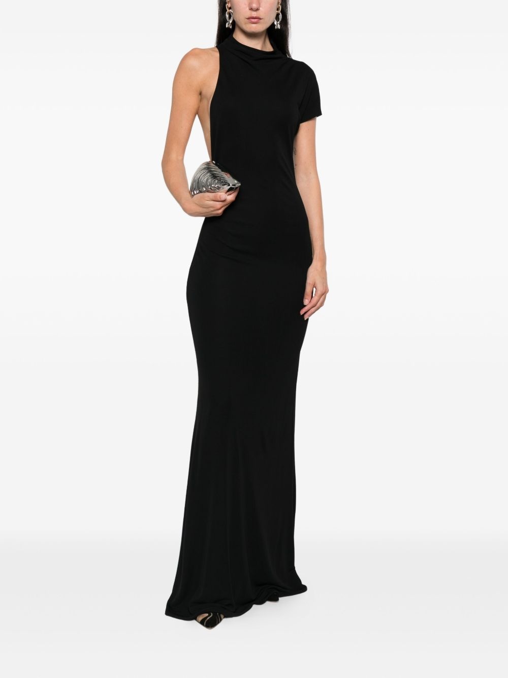 high-neck cut-out maxi dress - 2