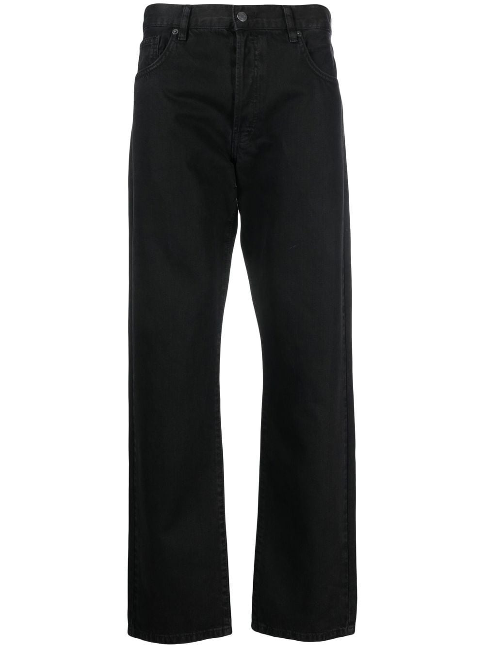 embroidered-teddy detail jeans - 1