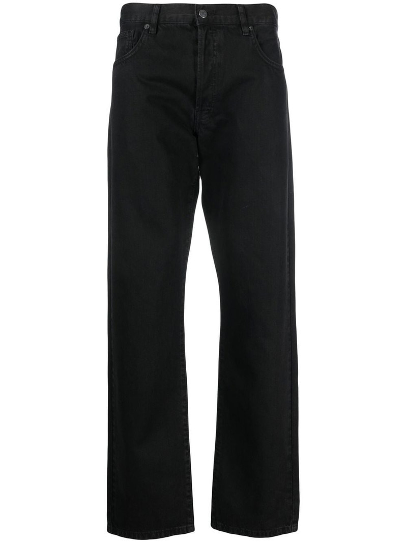 embroidered-teddy detail jeans 1