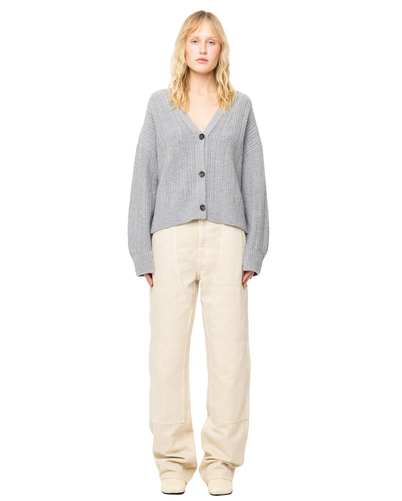 Boxi Cardi - Light Heather Grey - 2