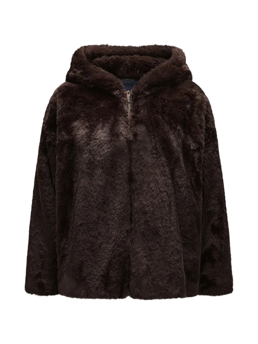 faux-fur hooded jacket - 1
