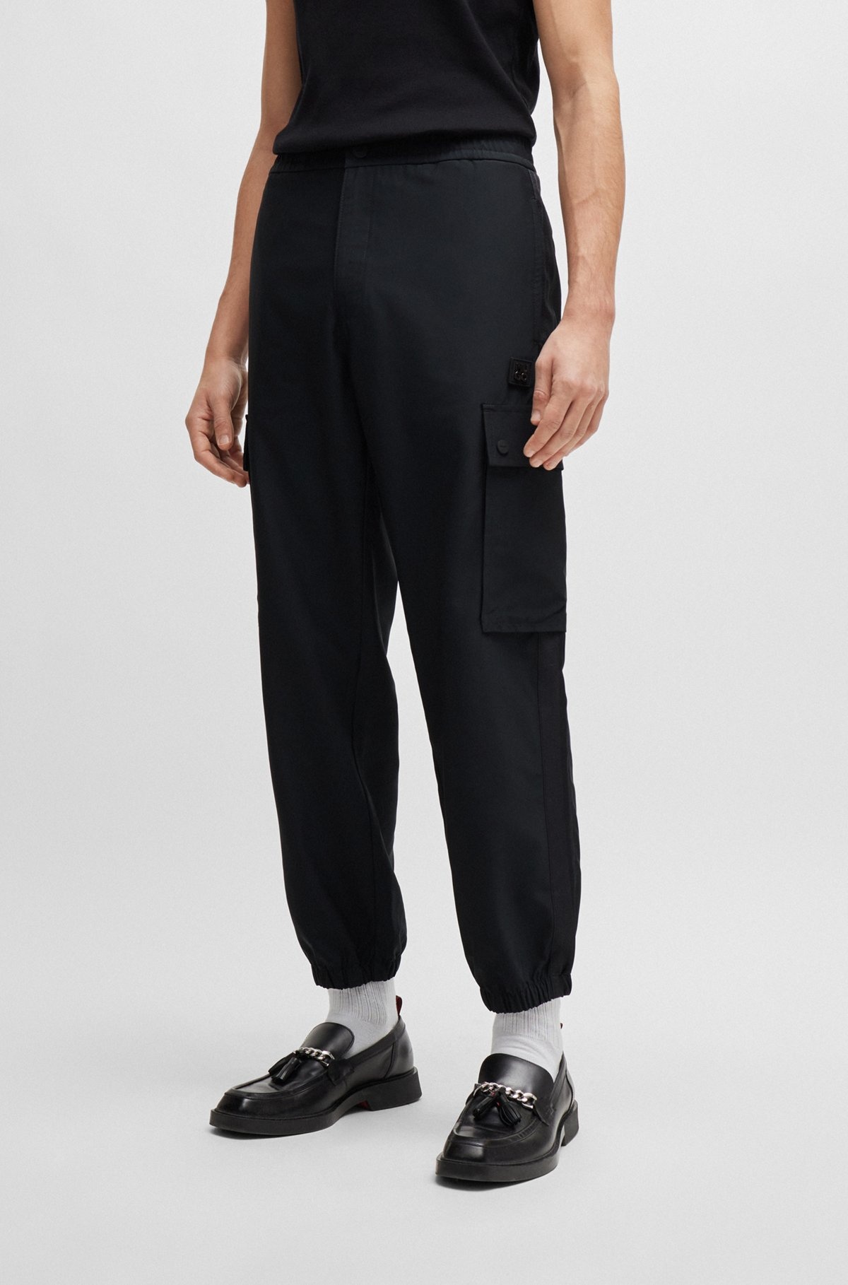 REGULAR-FIT TROUSERS IN WATER-REPELLENT MATERIAL - 2