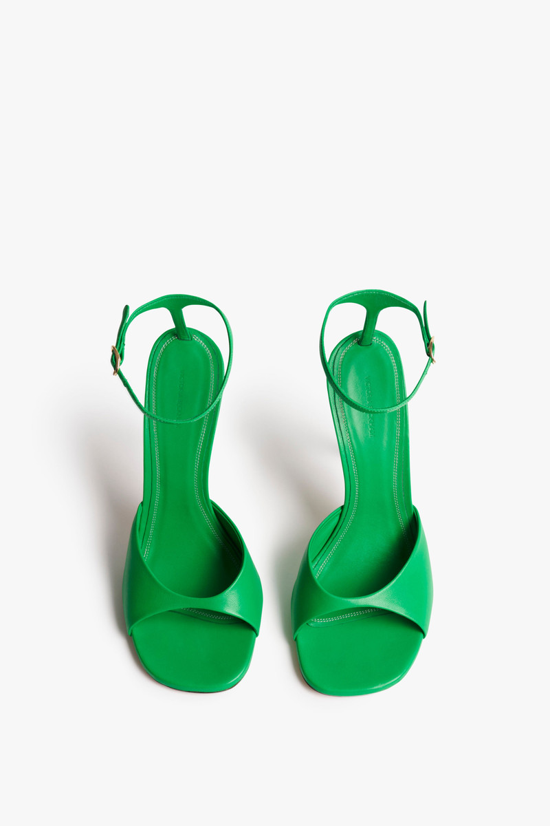 Victoria Beckham Destiny Sandal 90mm in Green outlook