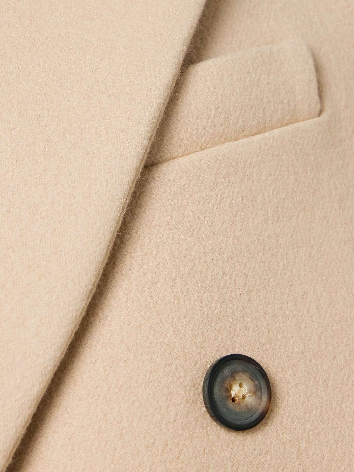 + Hailey Bieber double-breasted wool coat Beige - 5