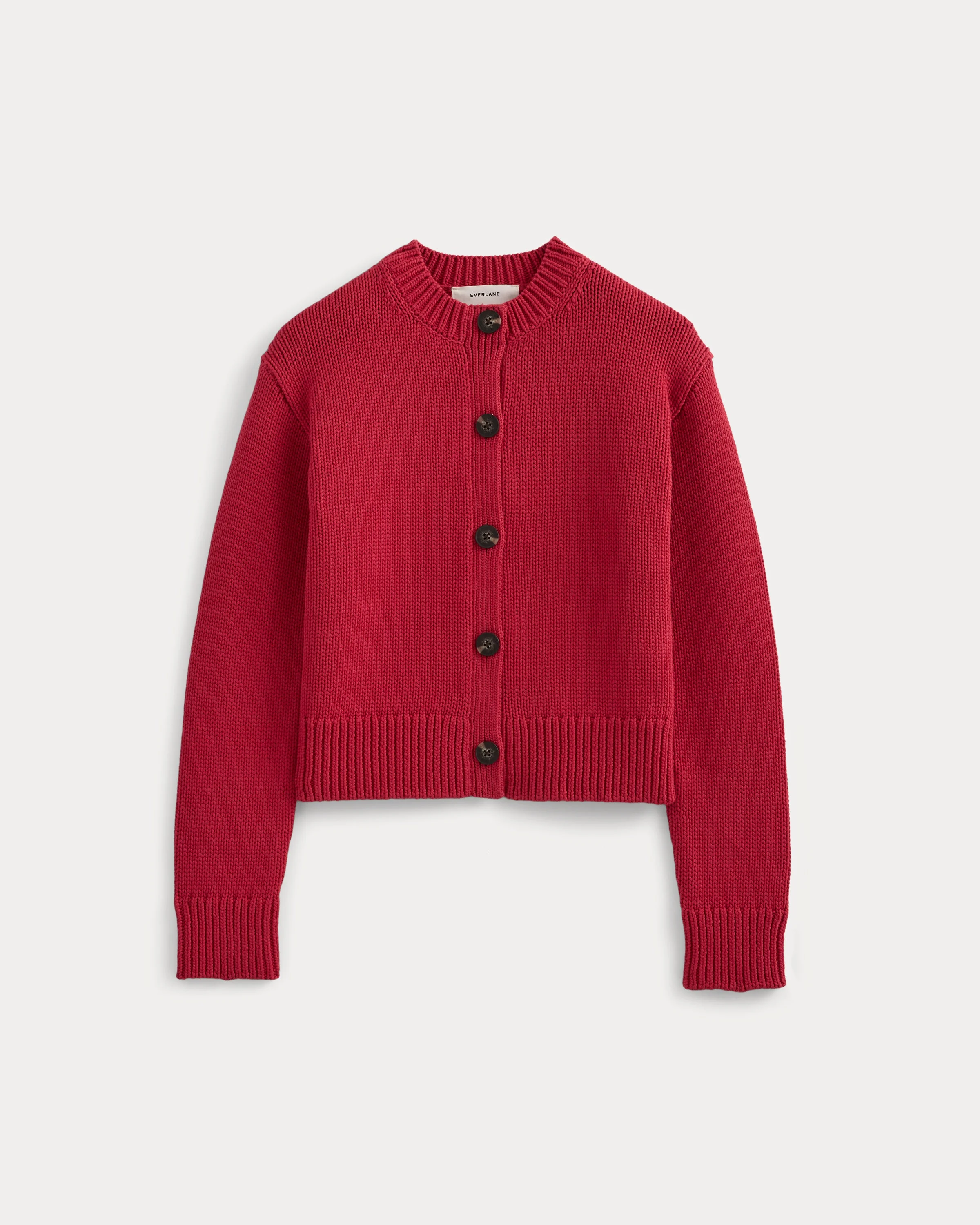 OPEN-KNIT CARDIGAN CREW IN ELEVATED COTTON - 1