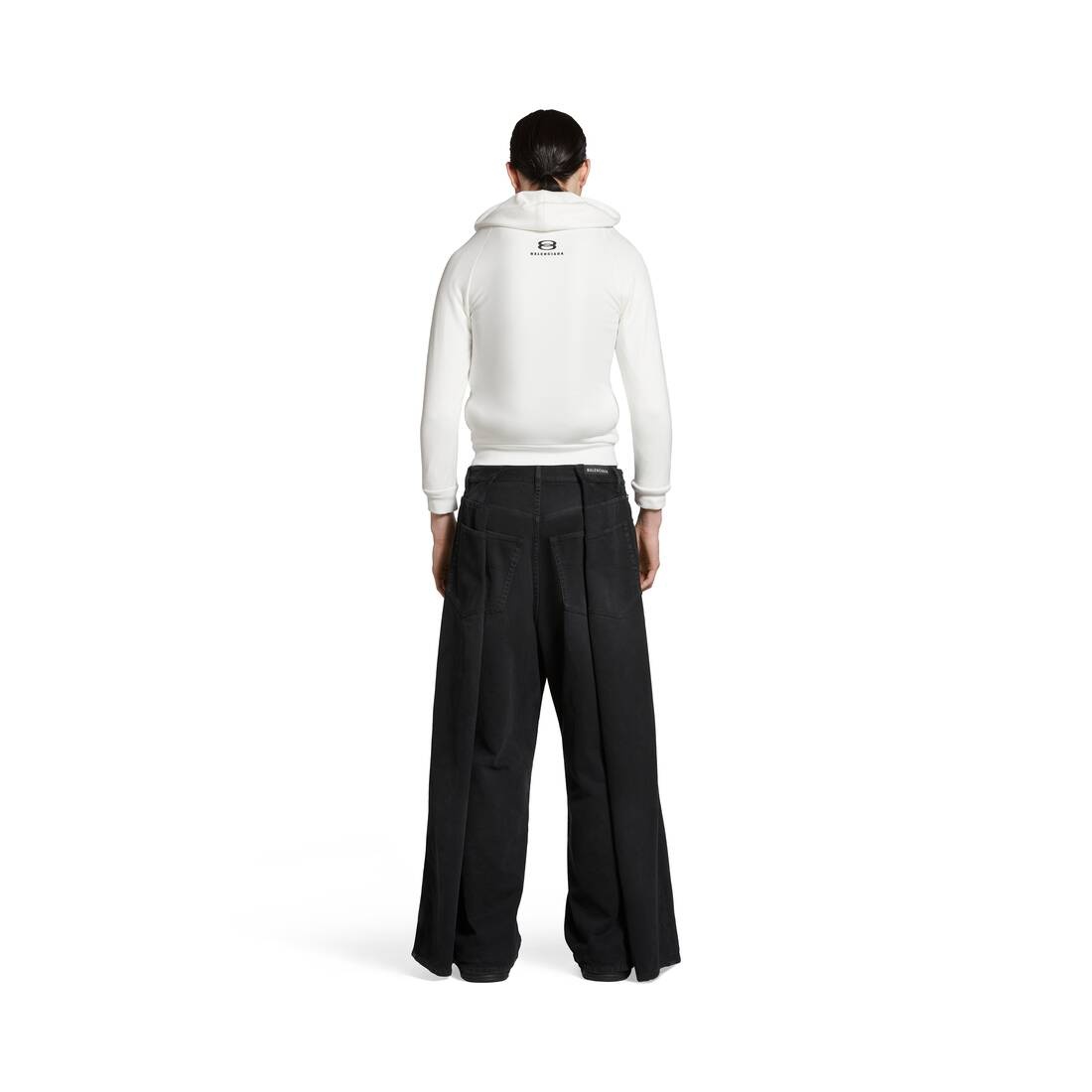 Double Side Pants in Black Faded