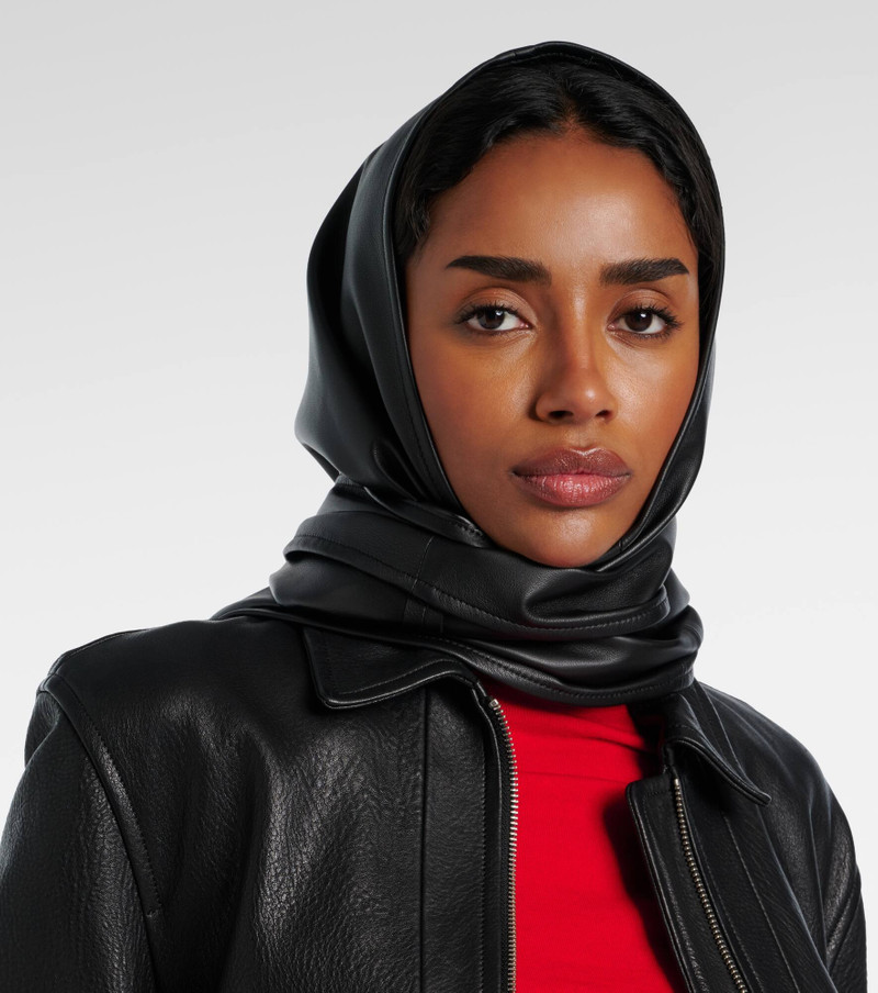 NOUR HAMMOUR Leather hood outlook