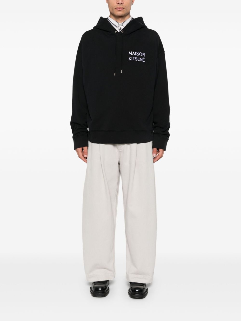 Waterfall-print hoodie - 2