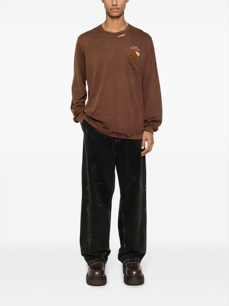 doublet bear-appliquÃ© cotton sweatshirt outlook