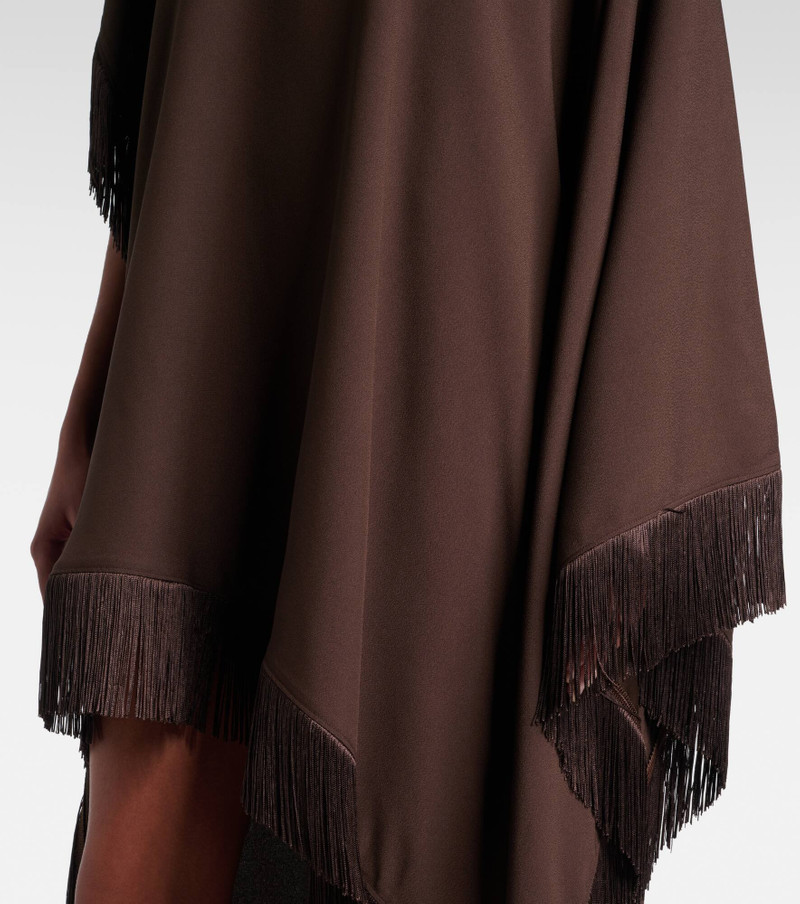 New Age fringed asymmetric satin kaftan 5