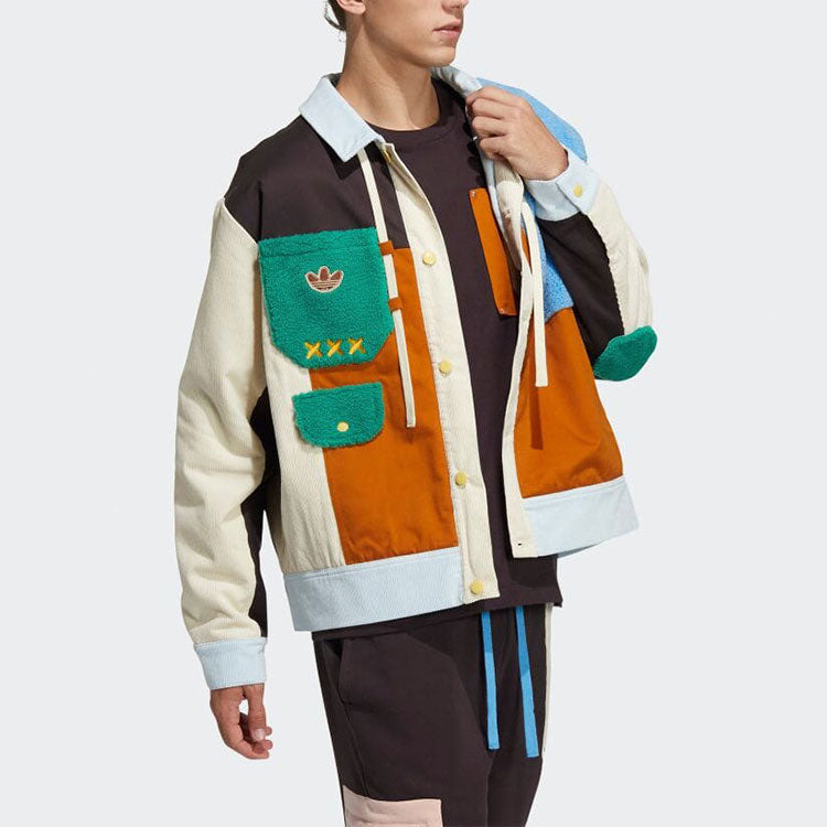 adidas originals x melting sadness Crossover Series Contrast Color Stitching logo Sports Jacket Coup - 6