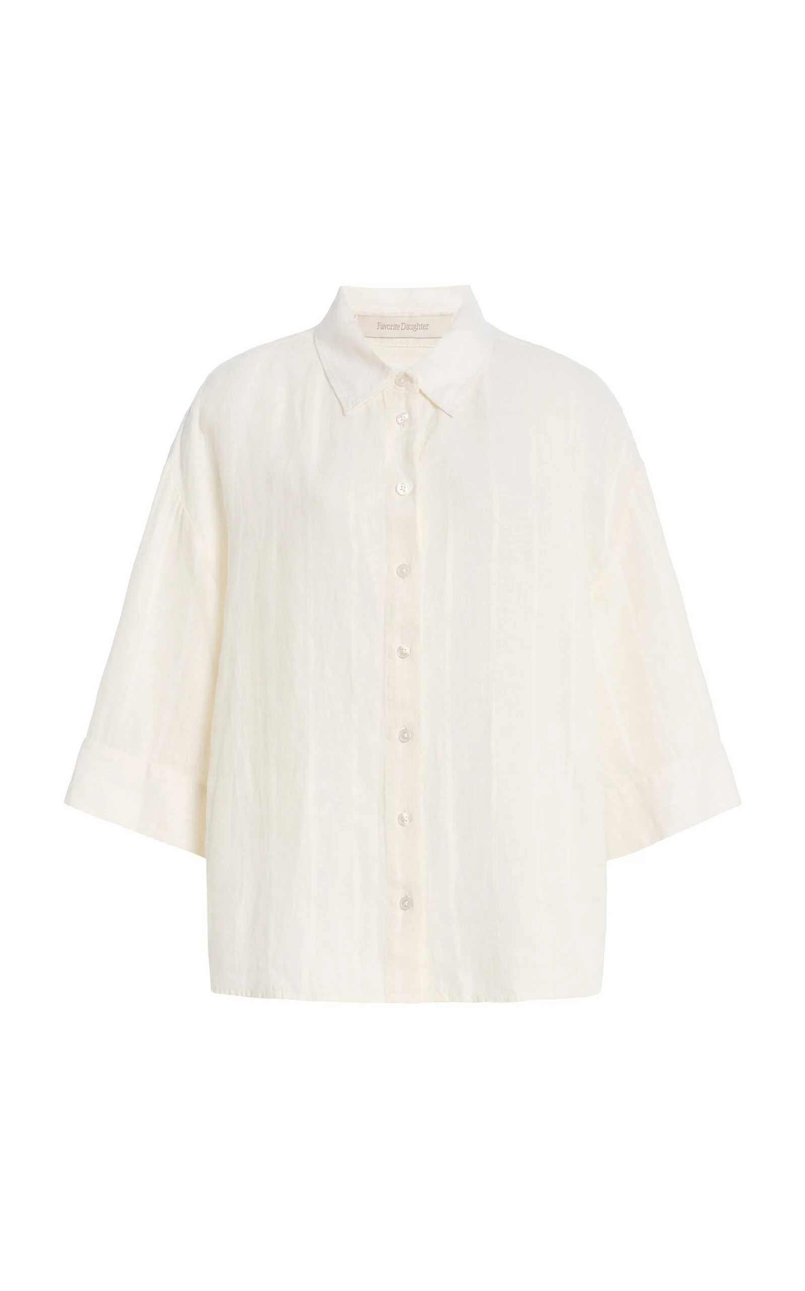 The Off Duty Linen Shirt ivory - 1