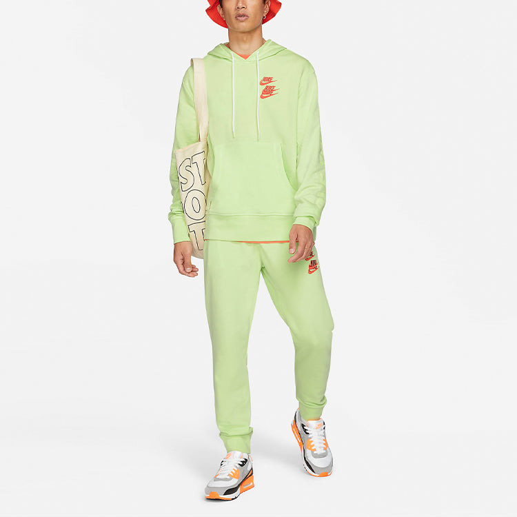 Nike Alphabet Printing Sports Pullover Green DA0932-383 - 3