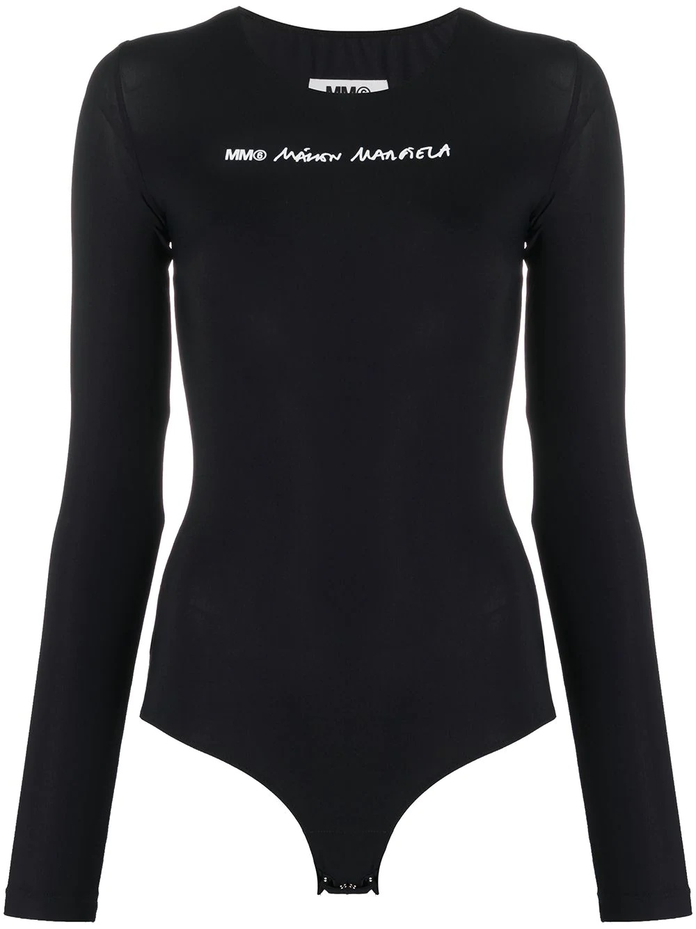 logo print long-sleeves bodysuit - 1