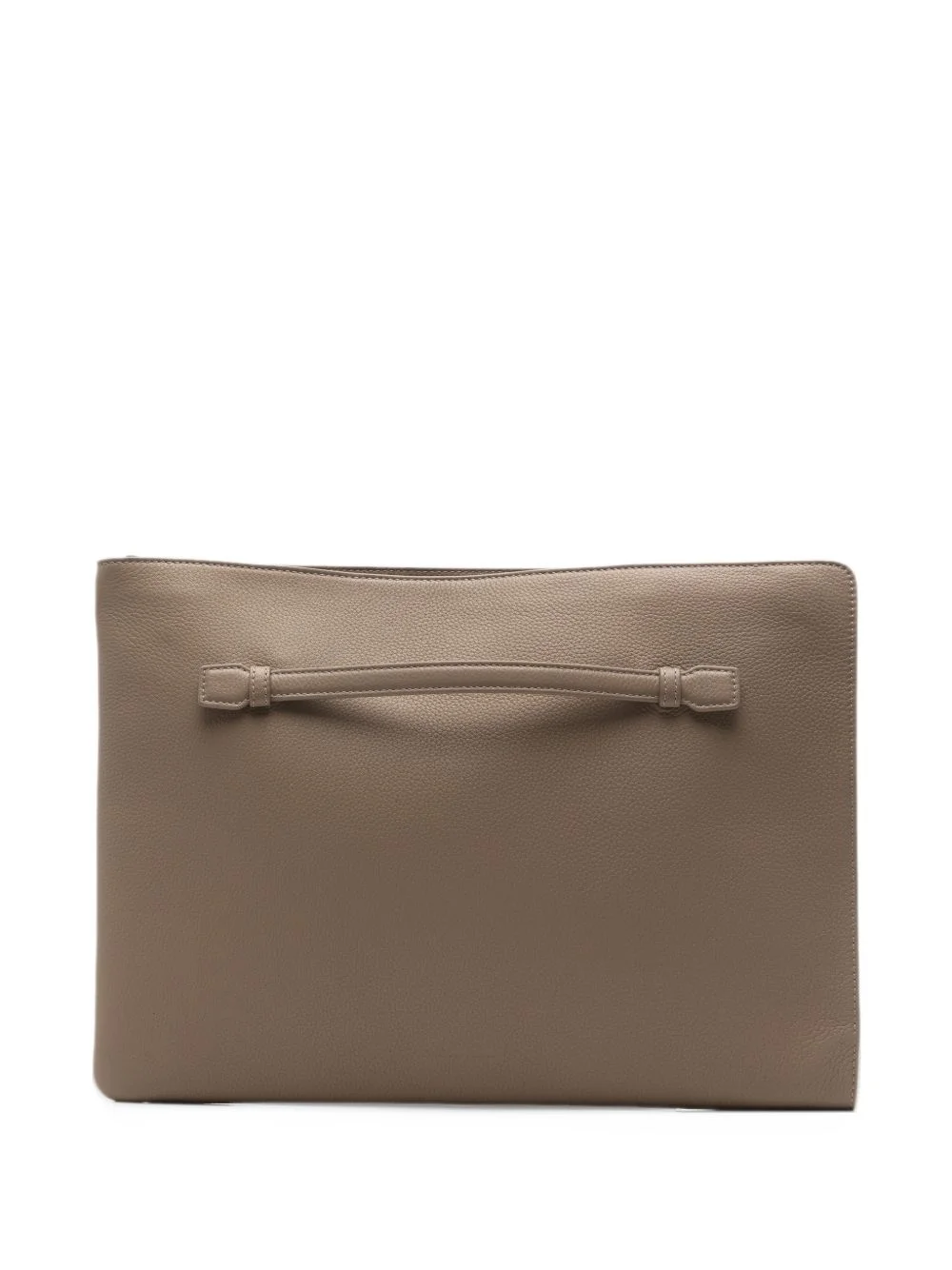 Extra Pouch A4 pebbled leather clutch bag - 1