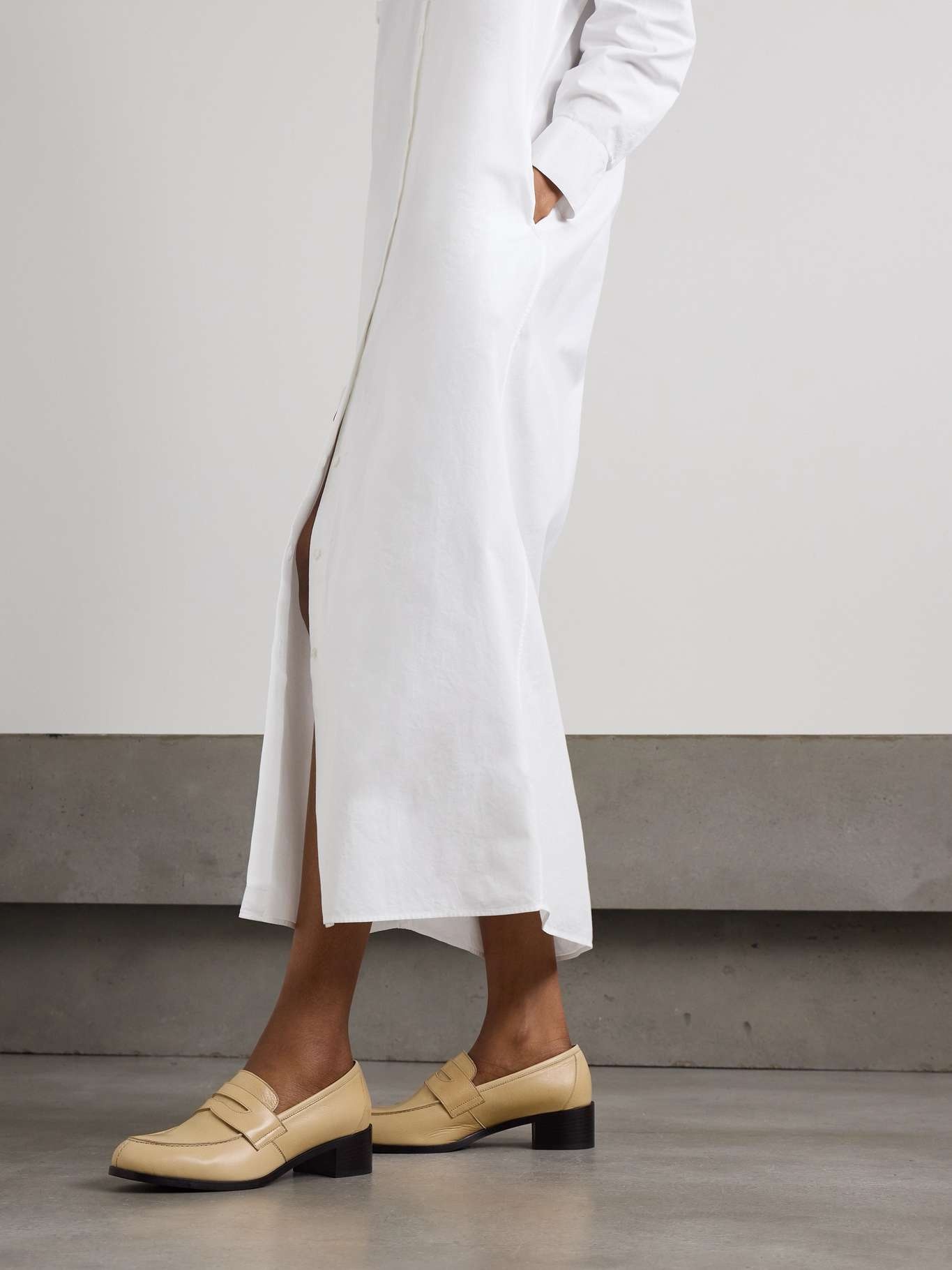 The Row Vera leather loafers | netaporter | REVERSIBLE