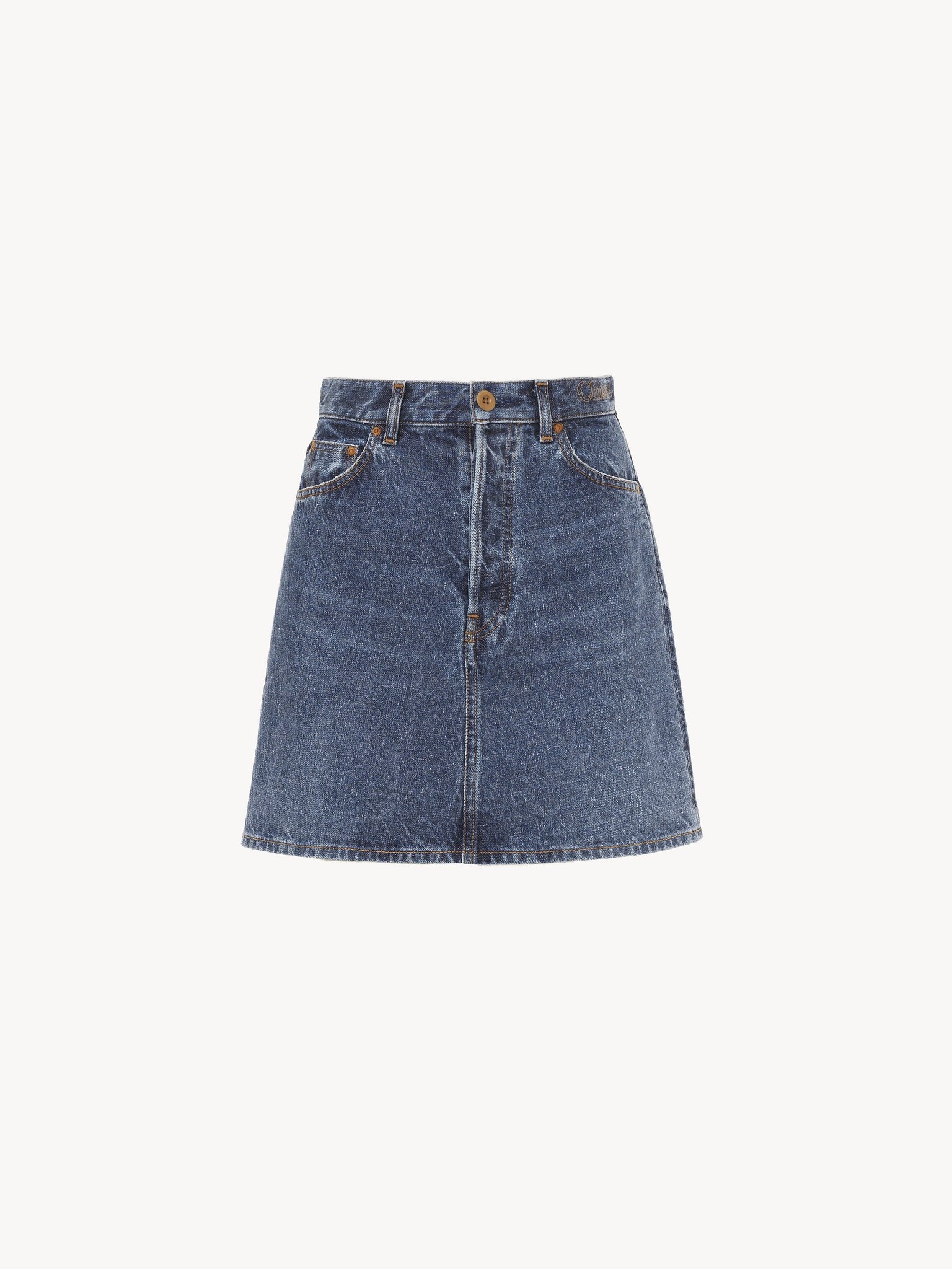 DENIM MINI SKIRT - 4