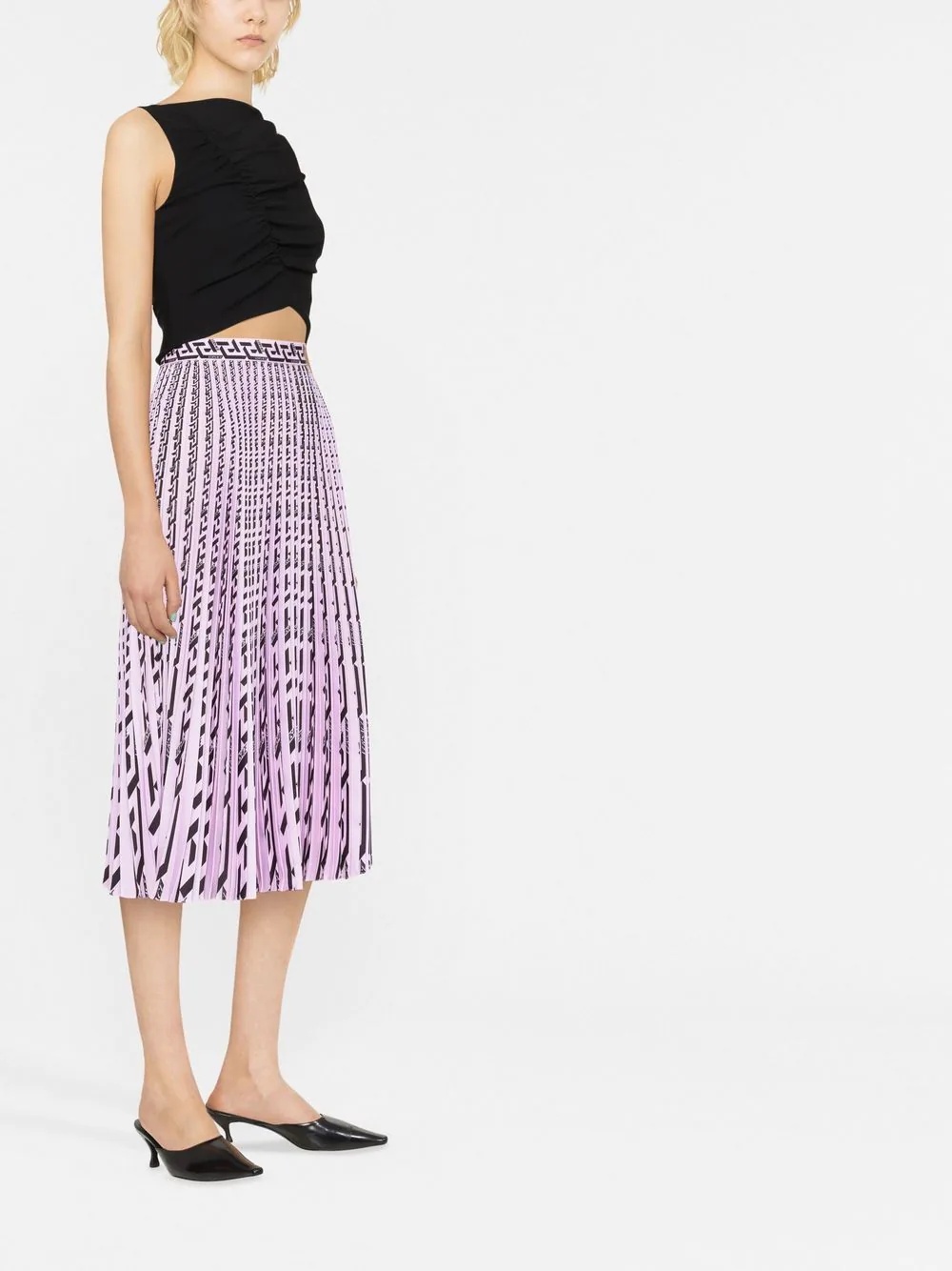 gathered sleeveless top - 3