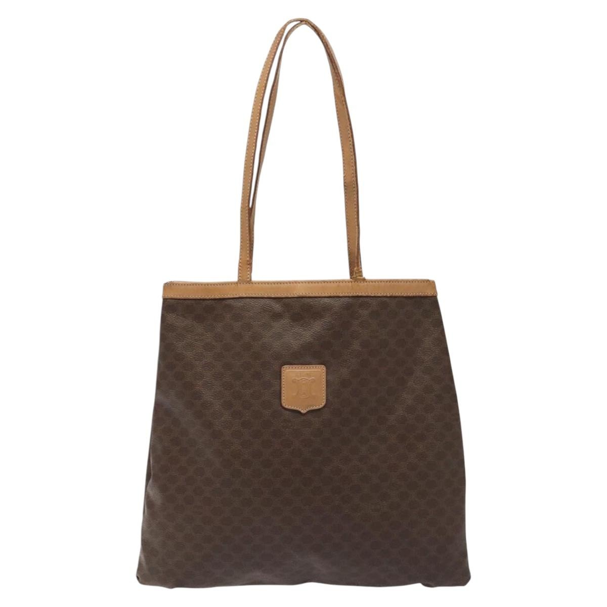 CELINE Macadam Canvas Tote Bag Pvc Brown - 2