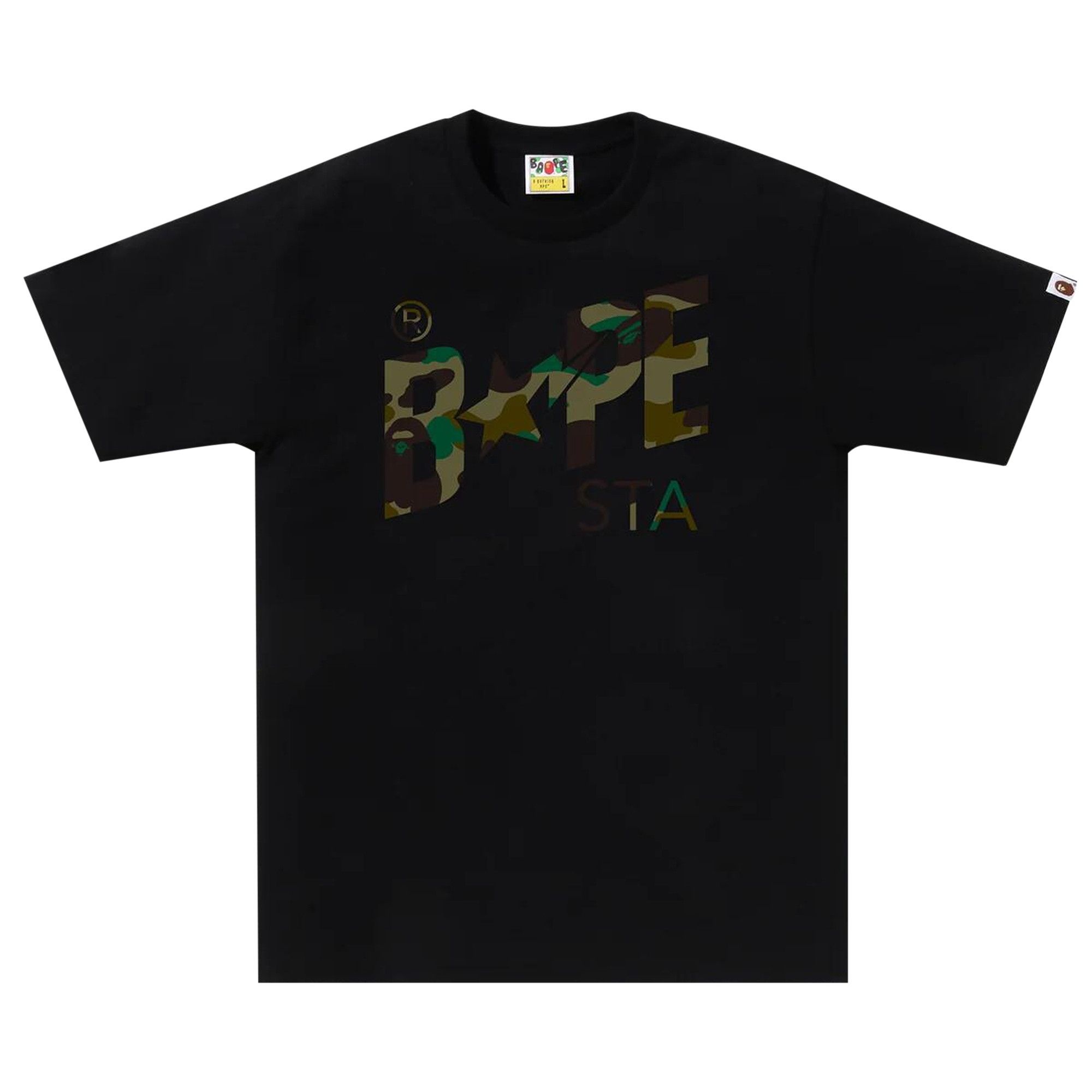 BAPE 1st Camo Bape Sta Tee 'Black/Green' - 1