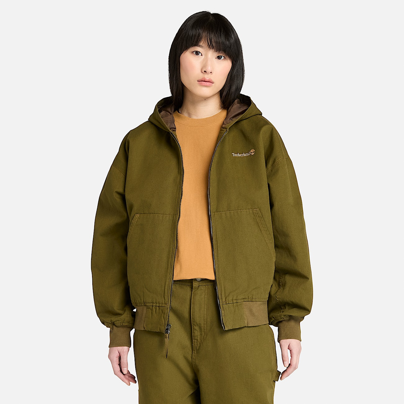 Washed Duck Canvas Hooded Bomber - 4