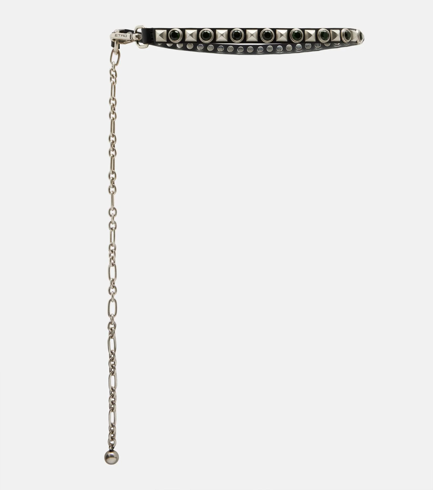 Embellished leather belt - 1