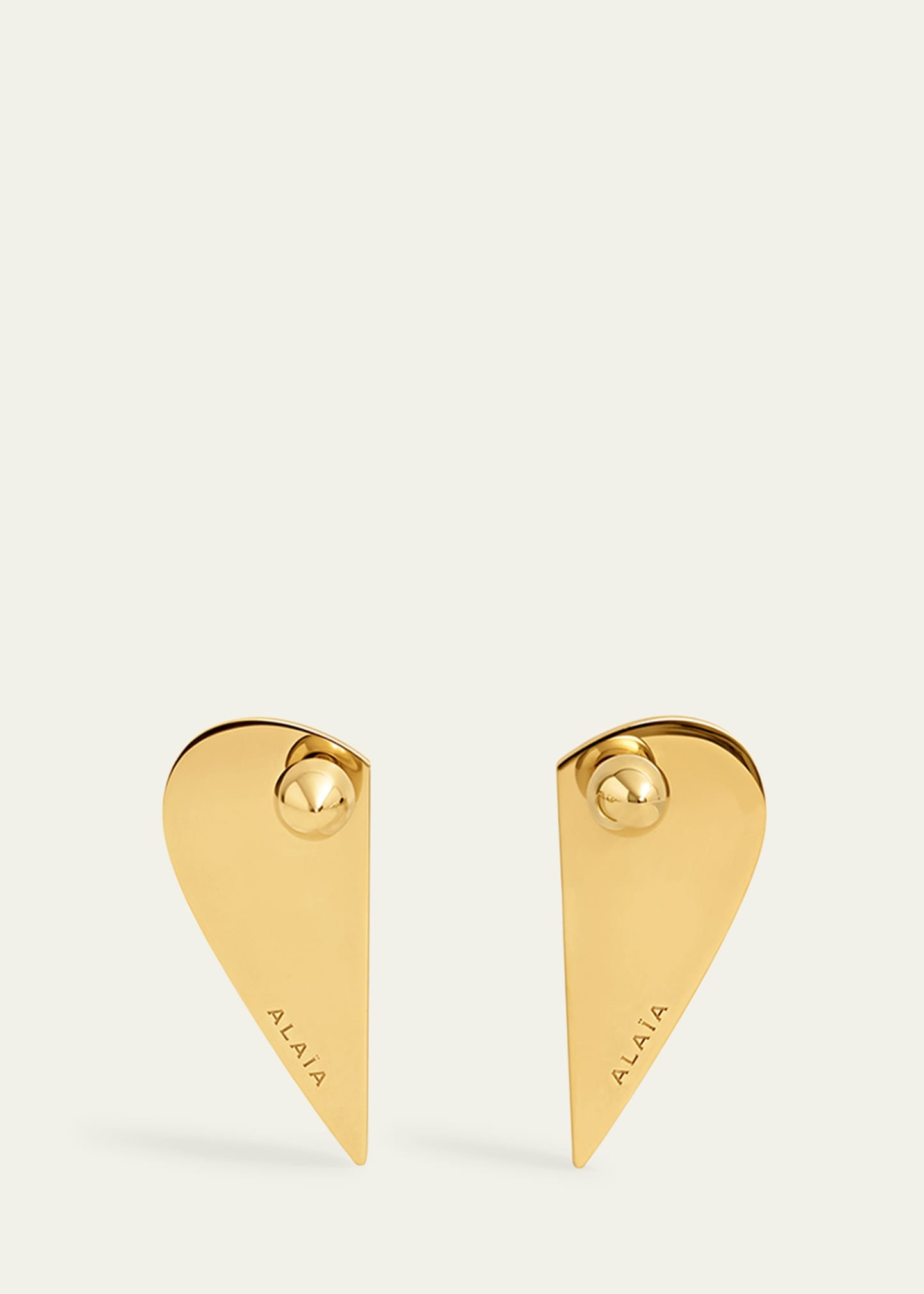 Half Heart-Shaped Crystal Earrings - 3