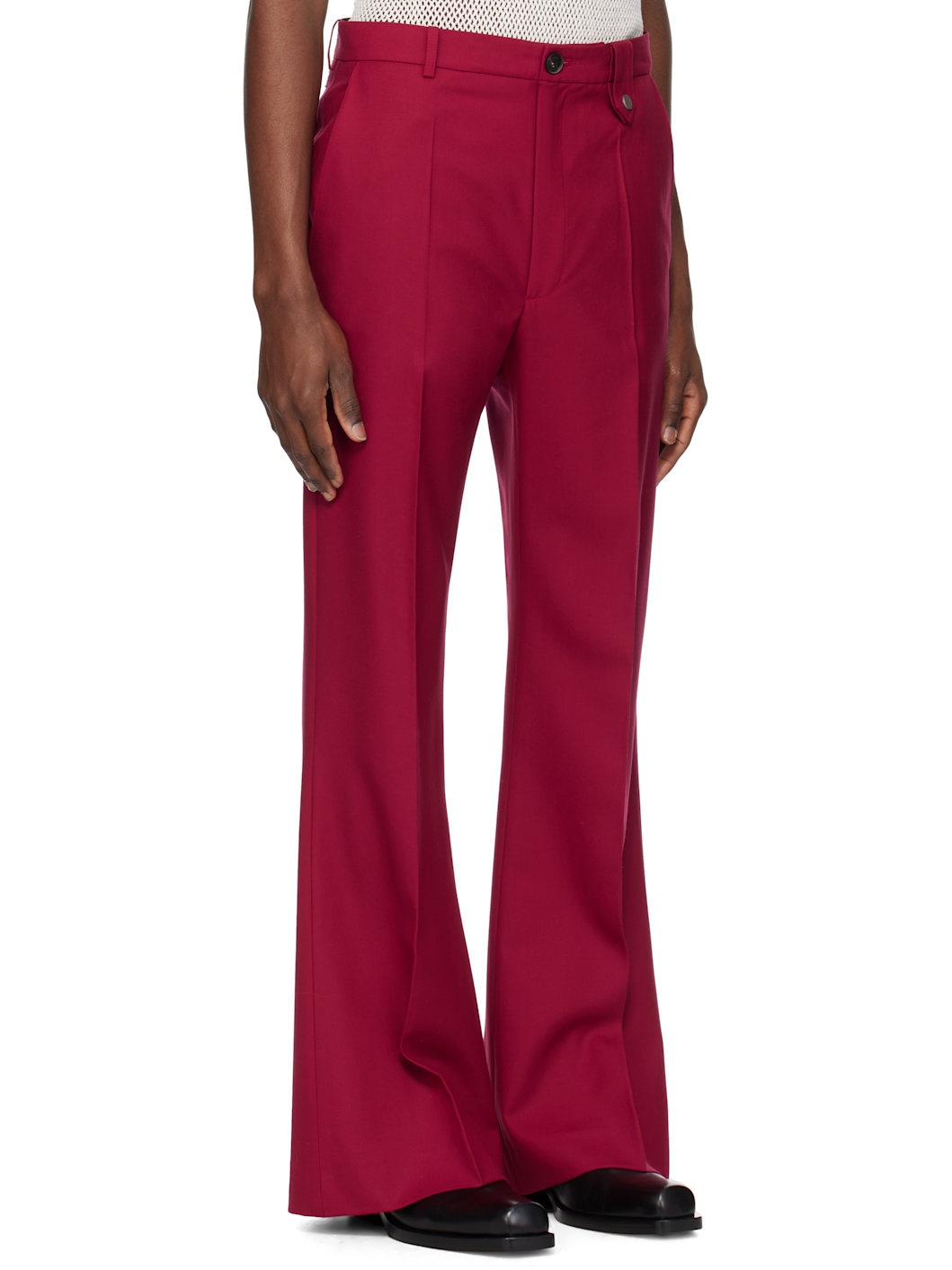 SSENSE Exclusive Burgundy Samy Trousers - 2